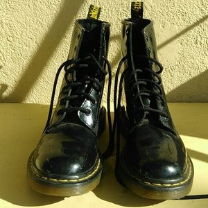Black Patent Leather Doc Martins